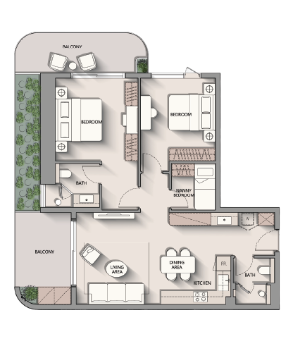 Yigo Luxe 1 Bed | Suite | Maid's room